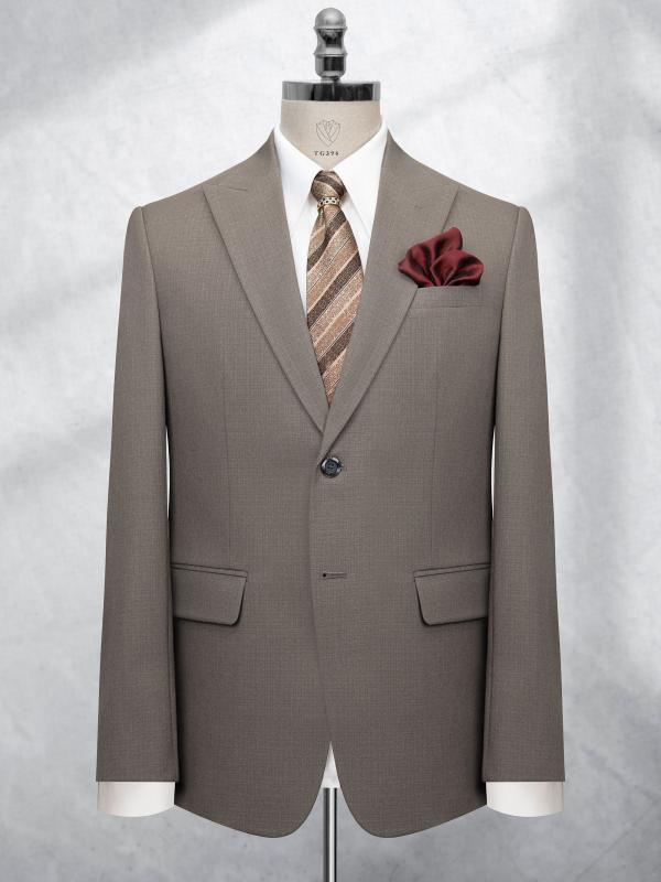 Bộ Suit Nâu Đất Kẻ Classic Fit TGS396